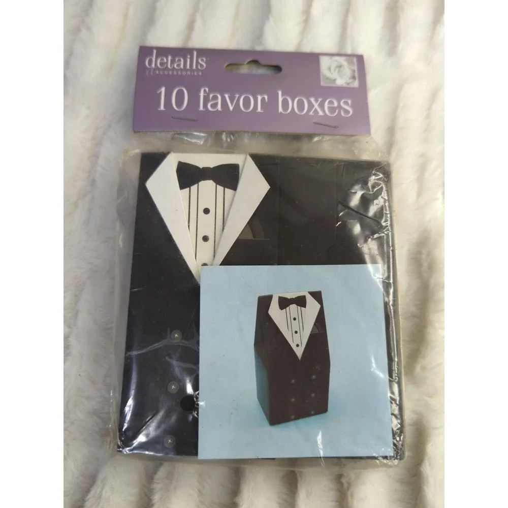 Details Wedding Favor Boxes Bridal Shower Party‎ Favors Dress Tuxedo Hearts